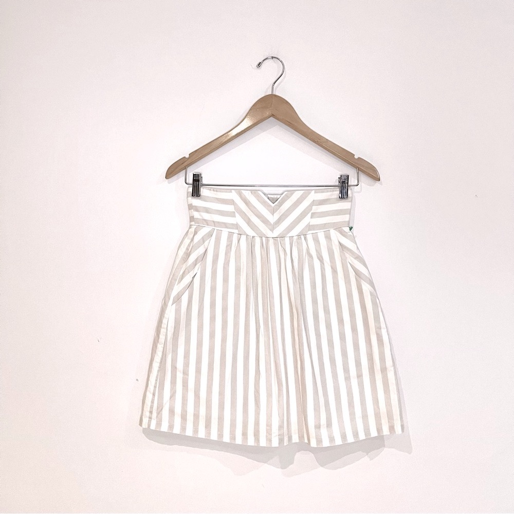 Birds of North America Bluebird Striped High Waisted Skirt Size SMade in Canada